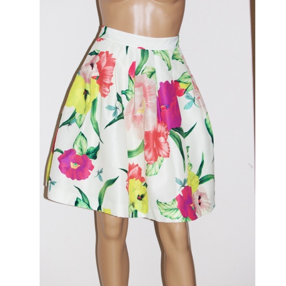 TED BAKER LONDON MUIRIN FLORAL PRINT SKIRT SZ4 - Picture 5 of 6